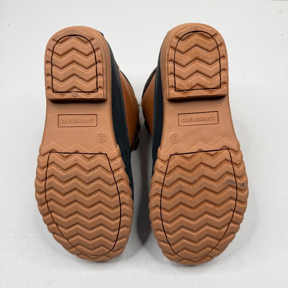 Lands' End Dakota Waterproof Insulated Duck Lace-Up Boots Hazelnut Tan Sz 8 NWT - Picture 6 of 10
